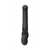 Черный безремневой вибрострапон Silicone Bendable Strap-On - size XL - Strap-on-me - купить с доставкой в Нижнем Тагиле