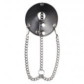 Утяжка для мошонки из искусственной кожи с цепочками PARACHUTE BALL STRETCHER - BlueLine - купить с доставкой в Нижнем Тагиле