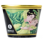 Массажная свеча Exotic Green Tea с ароматом зелёного чая - 170 мл. - Shunga - купить с доставкой в Нижнем Тагиле