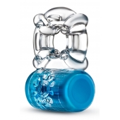 Синее эрекционное виброкольцо Pleaser Rechargeable C-Ring - Blush Novelties - в Нижнем Тагиле купить с доставкой