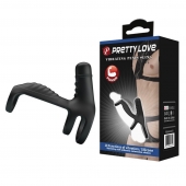 Черная вибронасадка на пенис Vibrating Penis Sling - Baile - в Нижнем Тагиле купить с доставкой