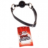 Силиконовый черный кляп-шарик на ремне Black Ballgag - Erotic Fantasy - купить с доставкой в Нижнем Тагиле