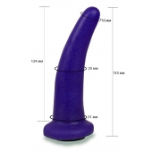 Фиолетовая гладкая изогнутая насадка-плаг - 13,3 см. - LOVETOY (А-Полимер) - купить с доставкой в Нижнем Тагиле