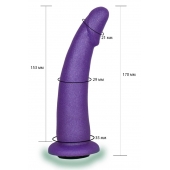Фиолетовая гладкая изогнутая насадка-плаг - 17 см. - LOVETOY (А-Полимер) - купить с доставкой в Нижнем Тагиле