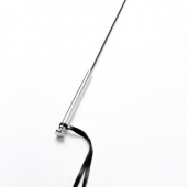 Черный кожаный стек с гладкой ручкой - 55 см. - Crazy Handmade - купить с доставкой в Нижнем Тагиле