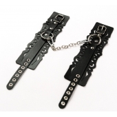 Узорчатые кожаные оковы с регулируемыми ремешками - Crazy Handmade - купить с доставкой в Нижнем Тагиле