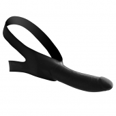 Черный кляп-страпон Masters Mini Face Fuck Strap-On - 14 см. - XR Brands - купить с доставкой в Нижнем Тагиле