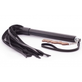 Черная кожаная плеть  Индиго  - 50 см. - Crazy Handmade - купить с доставкой в Нижнем Тагиле