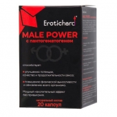 Капсулы для мужчин Erotichard male power с пантогематогеном - 20 капсул (0,370 гр.) - Erotic Hard - купить с доставкой в Нижнем Тагиле