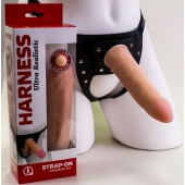 Страпон Харнесс из трусиков и насадки-фаллоса - 17,5 см. - LOVETOY (А-Полимер) - купить с доставкой в Нижнем Тагиле