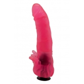 Розовая насадка для страпона с клиторальными лепестками - 18,5 см. - LOVETOY (А-Полимер) - купить с доставкой в Нижнем Тагиле