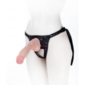 Податливый фаллос на трусиках Harness - 20,5 см. - LOVETOY (А-Полимер) - купить с доставкой в Нижнем Тагиле