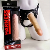 Телесная насадка-фаллос на трусиках с плугом - 16,5 см. - LOVETOY (А-Полимер) - купить с доставкой в Нижнем Тагиле