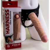 Насадка-фаллос в комплекте с трусиками Harness - 21,6 см. - LOVETOY (А-Полимер) - купить с доставкой в Нижнем Тагиле