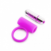 Лиловое эрекционное кольцо с вибрацией - Pink Vibe - в Нижнем Тагиле купить с доставкой