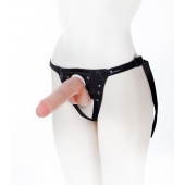 Страпон с поясом Harness - 19 см. - LOVETOY (А-Полимер) - купить с доставкой в Нижнем Тагиле