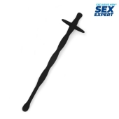Черный силиконовый уретральный стимулятор - 15 см. - Sex Expert - купить с доставкой в Нижнем Тагиле