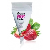 Съедобное согревающее массажное масло Love Me Tender Strawberry с ароматом клубники - 10 мл. - Love to Love - купить с доставкой в Нижнем Тагиле