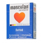 Презервативы с пупырышками Masculan Dotted - 3 шт. - Masculan - купить с доставкой в Нижнем Тагиле