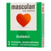 Презервативы анатомической формы Masculan Anatomic - 3 шт. - Masculan - купить с доставкой в Нижнем Тагиле
