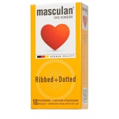 Презервативы с колечками и пупырышками Masculan Ribbed+Dotted - 10 шт. - Masculan - купить с доставкой в Нижнем Тагиле