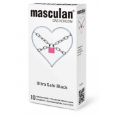 Ультрапрочные презервативы Masculan Ultra Safe Black - 10 шт. - Masculan - купить с доставкой в Нижнем Тагиле