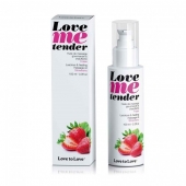 Съедобное согревающее массажное масло Love Me Tender Strawberry с ароматом клубники - 100 мл. - Love to Love - купить с доставкой в Нижнем Тагиле