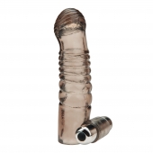 Дымчатая насадка на пенис с вибрацией  Vibrating Penis Enhancing Sleeve Extension - 13,3 см. - BlueLine - в Нижнем Тагиле купить с доставкой
