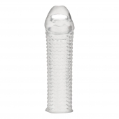 Текстурированная насадка на пенис Clear Textured Penis Enhancing Sleeve Extension - 16,5 см. - BlueLine - в Нижнем Тагиле купить с доставкой
