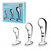 Набор из 3 стальных стимуляторов простаты Stainless Steel P-spot Training Set - b-Vibe - в Нижнем Тагиле купить с доставкой