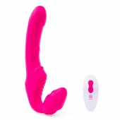Розовый безремневой страпон на радиоуправлении Strapless Together - 22 см. - Together Toy - купить с доставкой в Нижнем Тагиле