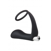 Черное эрекционное кольцо с вибропробкой Vibrating Anal Plug With Cockring - Dream Toys - в Нижнем Тагиле купить с доставкой