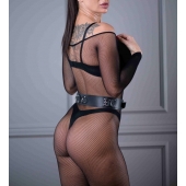 Черный кожаный пояс Sex Game - БДСМ Арсенал - купить с доставкой в Нижнем Тагиле