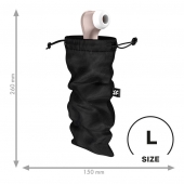 Черный мешочек для хранения игрушек Treasure Bag L - Satisfyer - купить с доставкой в Нижнем Тагиле