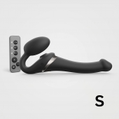 Черный безремневой страпон Multi Orgasm Size S с клиторальной стимуляцией - Strap-on-me - купить с доставкой в Нижнем Тагиле