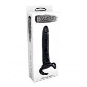Чёрная насадка-фаллос для двойного проникновения INFLATABLE DILDO SLIM DONG  - 13,5 см. - Toyz4lovers - в Нижнем Тагиле купить с доставкой