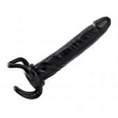 Чёрная насадка-фаллос для двойного проникновения INFLATABLE DILDO SLIM DONG  - 13,5 см. - Toyz4lovers - в Нижнем Тагиле купить с доставкой
