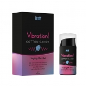 Жидкий вибратор Vibration Cotton Candy с ароматом сахарной ваты - 15 мл. - INTT - купить с доставкой в Нижнем Тагиле