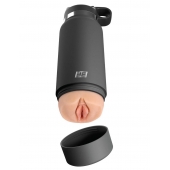 Серый мастурбатор в виде бутылки F*ck Flask - Pipedream - в Нижнем Тагиле купить с доставкой