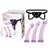 Тренировочный набор с тремя насадками Pegging Training Set - Lux Fetish - купить с доставкой в Нижнем Тагиле