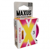 Ароматизированные презервативы Maxus Exotic Mix - 3 шт. - Maxus - купить с доставкой в Нижнем Тагиле
