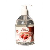 Лубрикант на водной снове Love Protection Strawberry с ароматом клубники - 300 мл. - Lola Games - купить с доставкой в Нижнем Тагиле