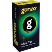 Прозрачные ультратонкие презервативы Ganzo Ultra thin - 15 шт. - Ganzo - купить с доставкой в Нижнем Тагиле
