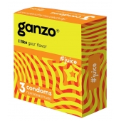 Ароматизированные презервативы Ganzo Juice - 3 шт. - Ganzo - купить с доставкой в Нижнем Тагиле