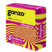 Презервативы с анестетиком для продления удовольствия Ganzo Long Love - 3 шт. - Ganzo - купить с доставкой в Нижнем Тагиле