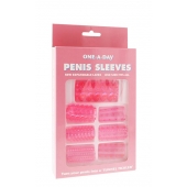 Набор из 7 розовых насадок на пенис ONE-A-DAY PENIS SLEEVES PINK - Seven Creations - в Нижнем Тагиле купить с доставкой