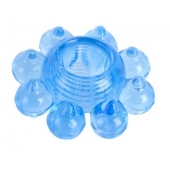 Голубая гелевая насадка-цветок - Toyfa Basic - в Нижнем Тагиле купить с доставкой