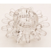 Прозрачное гелевое эрекционное кольцо с шипиками - Toyfa Basic - в Нижнем Тагиле купить с доставкой