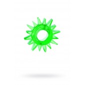 Зеленое эрекционное кольцо-солнце - Toyfa Basic - в Нижнем Тагиле купить с доставкой