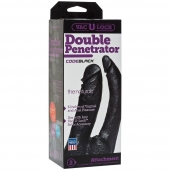 Черная насадка-фаллоимитатор для двойной стимуляции Double Penetrator - 16 см. - Doc Johnson - купить с доставкой в Нижнем Тагиле